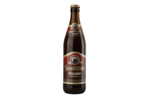 Пиво 0.5л 5.4% темное нефильтрованное Weissbier Benediktiner бут