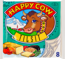 Сыр плавленый 35% ломтиками Тильзит Happy Cow м/у 150г