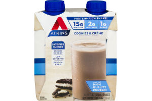 Atkins Cookies & Creme Shake - 4 CT