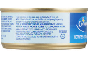 Companion Cat Food Chicken & Tuna Dinner