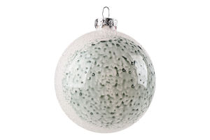 Прикраса ялинкова Куля Морський бриз скло 8см