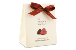 Набір цукерок Полуниця в шоколаді 100г Lviv handmade chocolate