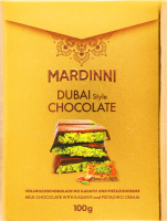 Шоколад молочн Mardinni з кунафою і фісташк кремом