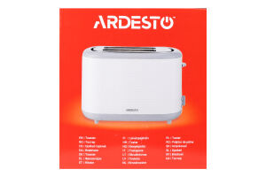 Тостер White stripes біло-сірий пластик 930Вт Ardesto