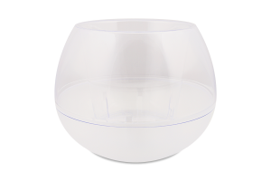 Горщик д/квітів Сфера 1,3л прозорий 21,5*15,5см 116009 Алеана