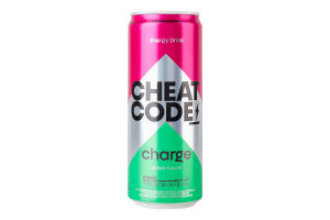 Напій енергетичний безалкогольний сильногазований зі смаком вишні Charge Cheat Code з/б 0.33л