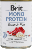 Корм повнораціонний для дорослих собак Lamb&Rice Mono Protein Brit з/б 400г