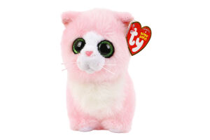 Игрушка мягкая для детей от 3лет 15см №37409 Розовая кошка Леди Beanie babies TY 1шт