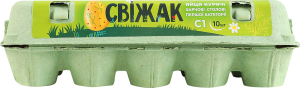 Яйца куриные пищевые столовые C1 Свіжак к/у 10шт