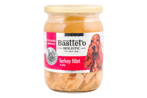 Корм д/собак шматочки філе індички в желе 500г твіст/б Басттет"о