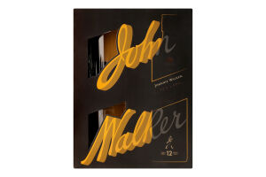 Набор Виски 0.7л 40% Black label + 2 стакана Johnnie Walker к/у 3шт