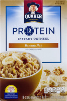 Quaker Protein Instant Oatmeal Packets Banana Nut - 8 CT