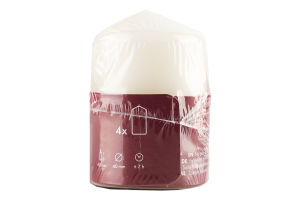 Свічки Bolsius циліндричні білі 60/40мм 958482