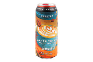Пиво Cappuccino темне нефільтроване 7% 0,5л ж/б Forever