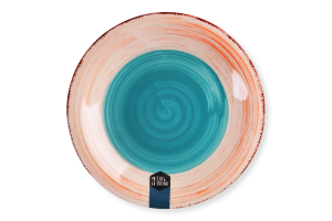 Тарілка салатна Eat&Drink зелено-біла 19см