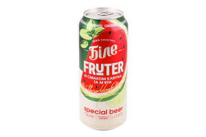 Пиво спеціальне 0.5л 4% пастеризоване зі смаком кавуна та м'яти Fruter White Чернігівське з/б