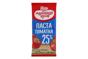 Паста томатная 25% пастеризованная Маленький кухар м/у 50г