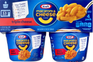 Kraft Macaroni & Cheese Dinner Triple Cheese - 4 CT