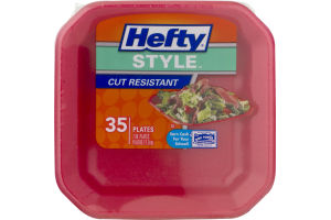 Hefty Style Cut Resistant Plates - 35 CT