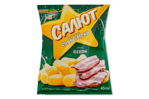 Изделия фигурные неглазированные с добавками со вкусом бекона Салют м/у 45г