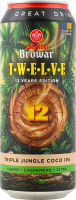 Пиво Twelve Triple Jungle Coco IPA світле нефільтроване 8% 0,5л ж/б Volynski Browar