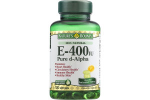 Nature's Bounty E-400iu Pure d-Alpha Softgels - 120 CT