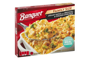 Banquet Creamy Sauce with Broccoli & Chicken Over Rice Family Size