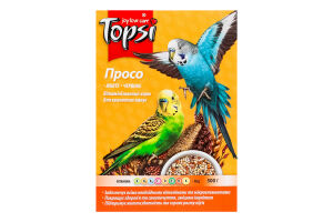Корм д/хвилястих папуг Просо 600г Топсі
