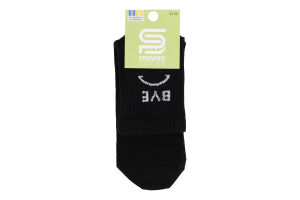 Шкарпетки підліткові Premier socks з вис. резинкою "HI-BYE" р.23-25 чорні арт.4779