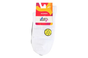 Носки женские Left&Right №110 39-41 белый/черный 2пары