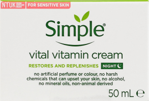 Крем для лица ночной витаминный Kind to skin Simple 50мл