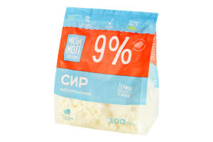 Сир кисломолочний 9% Міськмолзавод №1 м/у 300г