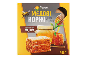 Коржи для торта Медовые Домашні продукти к/у 400г