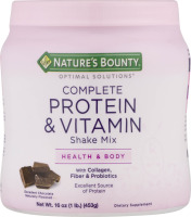 Nature's Bounty Optimal Solutions Complete Protein & Vitamin Shake Mix Decadent Chocolate
