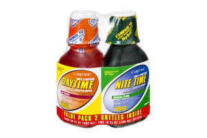 CareOne Daytime Multi-Symptom Non-Drowsy and Nite Time Multi-Symptom Original Flavor Cold/Flu Relief Value Pack - 2 CT