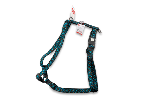 Шлея д/собак Луска з QR адресником анатомічна H-образна нейлон пластиковий фастекс р.L 25мм А51-85см В61-85см WauDog