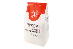 Цукор білий кристалічний ТМ "1" м/у 5кг