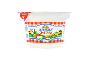 Сметана 20% Селянська ст 180г