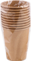 Стакан паперовий 250мл крафт 10шт Hozer