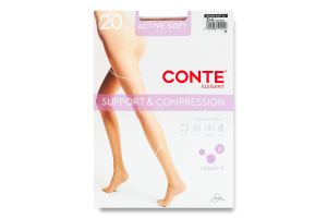 Колготки женские Conte elegant Active soft 20den 2 natural