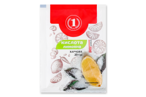 Кислота лимонная пищевая ТМ "1" м/у 20г