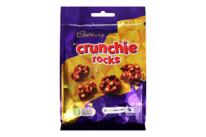 Цукерки Cadbury Crunchy Rocks шоколадні