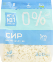 Сир кисломолочний 0% Міськмолзавод №1 м/у 300г