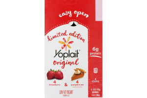 Yoplait Original Low Fat Yogurt Strawberry & Pumpkin Pie - 8 CT