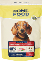 Корм д/собак Home Food 700 г качка індичка (мал. пород)