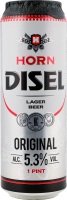 Пиво 0.568л 5.3% светлое фильтрованное пастеризованное Original Horn Disel ж/б