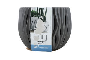 Горщик д/квітів PP 15 см SANDY темно-сірий DSK150-405UF И569 (Польща)