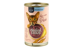 Корм додатковий для котів Напій з океанічною рибою Delickcious з/б 140г