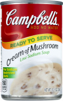 Campbell's Add No Water Ready To Serve Low Sodium Soup Cream Of Mushroom