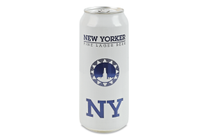 Пиво 0.5л 4.5% солодове світле фільтроване пастеризоване New Yorker з/б